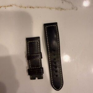 Panerai Black Leather Watch Strap